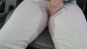 Alicewetting - I Cant Stop Wetting My Jeans In The Car Again! Oops ;)