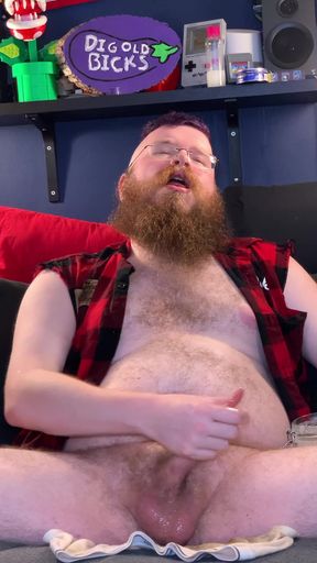 Having a good cock stroking session