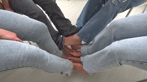 4 PAIRS OF BARE FEET (j)