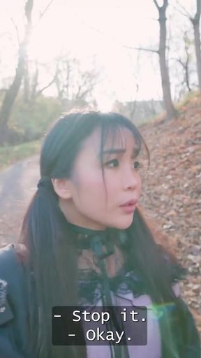 Stunning moment from &quot;HUNT4K. Kawaii Japanese tourist with big boobs is sucking stranger&#039;s dick in the corner&quot;