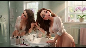 Curvy Mature Nurse Gives Caring Bath To Young Injured Man After Motorcycle Accident In Hospital (AI generated)