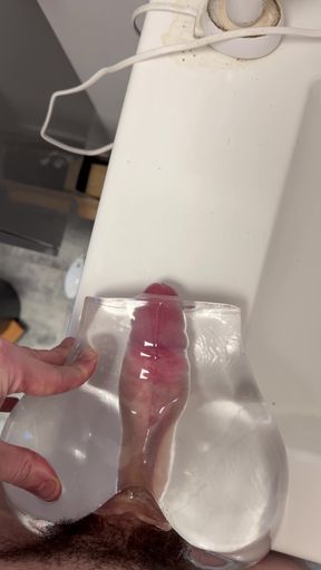 Too big cock for sex toy