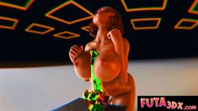 Futa3DX Hot Babe Gets Titty Fucked By Huge Dildo