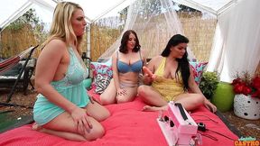 latina angelina castro, joslyn jane & curvy maggie green fuck sex toy!