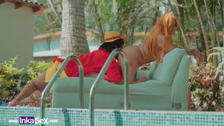 Cosplay - SUPER BUSTY Nami gets fucked by Luffy within his crew in search of the ONE PIECE.