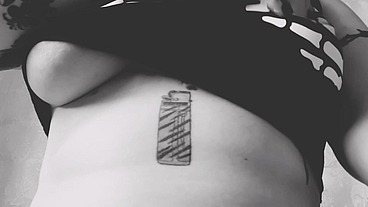 Squeeze boobies BW