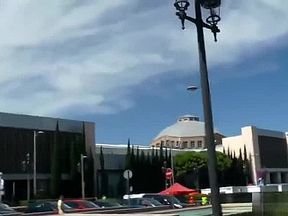 Blonde slave running in public streets