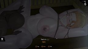 Hentai Game - Arrival of the Goddess - Slutty Hot Sexy Blonde Woman Gets Her Pussy Smashed by the Tribal Chief