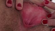 Redheaded Violet Monroe back for more tight pink pussy masturbation