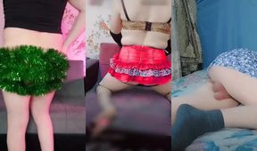 Shemale Hot Femboy Cosplayer in White Mini Dress