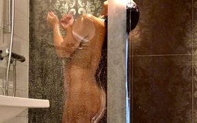 Long Haired British MILF Taking a Hot Shower - Uncut Clips