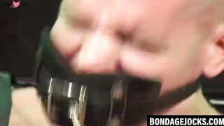 "Ink-Encased Bondage Slave Submissive Dominated by Mistress in Lingerie"