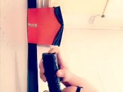 Sexy Crossdresser Taking Big Black Dildo In Public Toilets Dogging