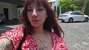 Red Dress, Cum Face, Mall Stroll