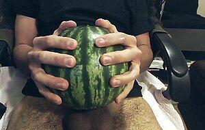 Asian Man Fucks a Watermelon