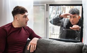 Two guys enjoy their chance fucking session