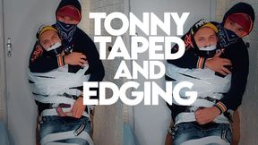 Tonny Taped and Edging (1080p) Gay Bondage - Gay Domination - Tape Bondage - Edging - BDSM
