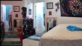 Oblivious woman undressing and more