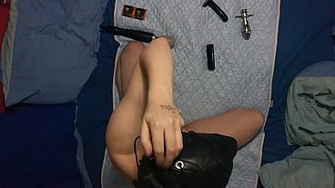 Full and uncut kinky masturbation session with hood and gag, locking plug, clit pumping and anal play! I was getting rather h...