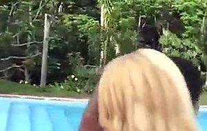 Hot poolside ass fucking scene