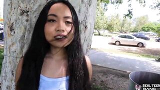 Real 18 - Chesty oriental Luna Mills Does Her First Porn Casting