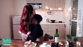 Santa Girl Uses Her Pussy to Satisfy Guys' Desires