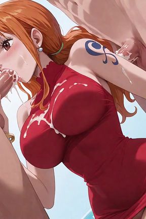 ai Image One Piece Nami Hen (whole Cake Island(red Dress))