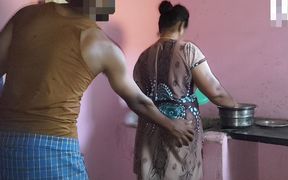 Stepaunty was working in the kitchen when I had sex with her