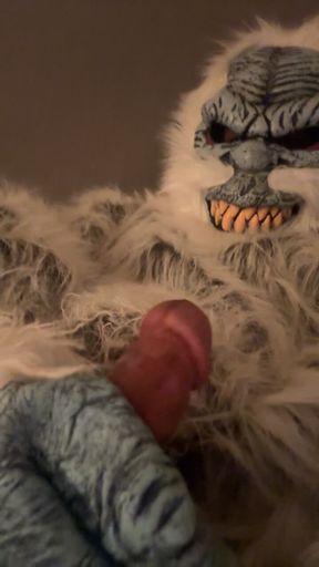 The Yeti is Back to Rubbing His Cock