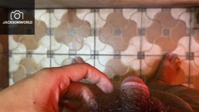 Steamy Bathroom Jerk Couldn't Hold It Any Longer