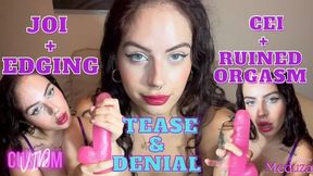 CUM WITH MISTRESS - JOI + EDGING + CEI + RUINED ORGASM + TEASE&DENIAL (CUSTOM CLIP)