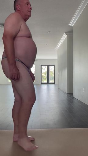 Something in purple. Micro Thong.