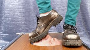 18 yo punk girl tramples my floor-face with Doc Martens dirty shoes (part 6 of 6), flo023x 1080p