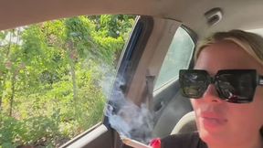 Anna Smokes Hot and Litters Out the Car Window in Broad Daylight
