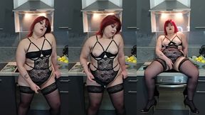 se faire plaisir en solo devant son homme, dans sa cuisine, sur son plan de ...