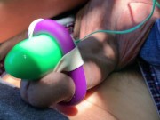 Sexy Japanese guy fun a vibrator masturbation in my car