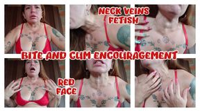 NECK VEINS - BITE AND CUM ENCOURAGEMENT