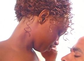 Ebony babe with big ass gets pounded in the bathroom