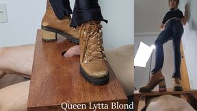 Queen Lytta Blond - Sexy Boots CBT Ep 6 - 2 Angles - CBT - Cock Trampling - Foot Domination - Foot Humiliation - Ballbusting - C