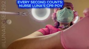 Nurse walks in & you are not responding, so Immediately start to perform CPR on you, watch me you my ambu bag/oxygen mask, Littmann will you make it?