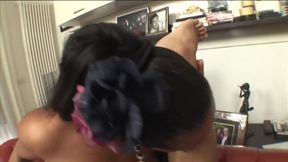Horny tranny bangs his ass hard