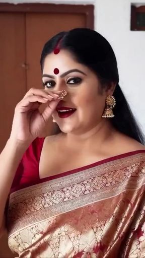 Indian woman in red sari