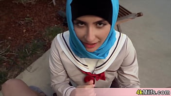 Angeline loves her hijab even while fucked she is not removing it