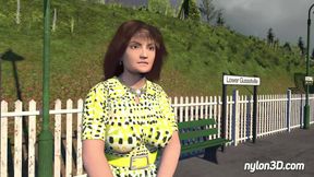 Train ride with horny blonde