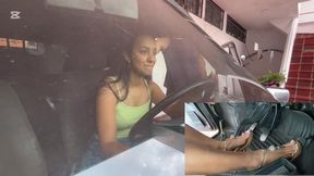 The girls have problems driving a weak car (Jarlyn and Dalilah)