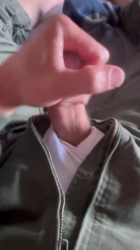 Horny Before My Flight Decide to Jerk off in My Flight Suit and Shoot a Creamy Load in My White Briefs Wet with Precum Lube