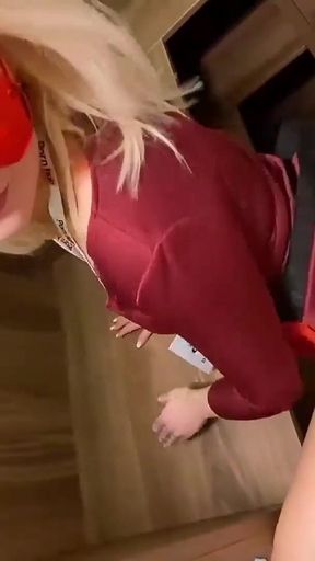 Johntronx - Super Hot Blonde Showgirl Fucks Me in the Closet