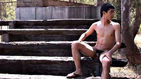 Our featured solo boy of the week is Matias, a skinny and smooth Latin boy, who you can look forward to seeing in some future action scenes. For now, you get to enjoy him jerking off outdoors.
