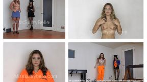 Double discounted clip! A beautiful prisoner is punished (Shot in 4K) and Malaysian frame caning of Kendra (Shot in 4K)