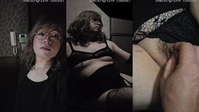 個室ビデオ試写室に初めていってハッ〇ン。アナルバイブでよがりながら手コキで射精して終了